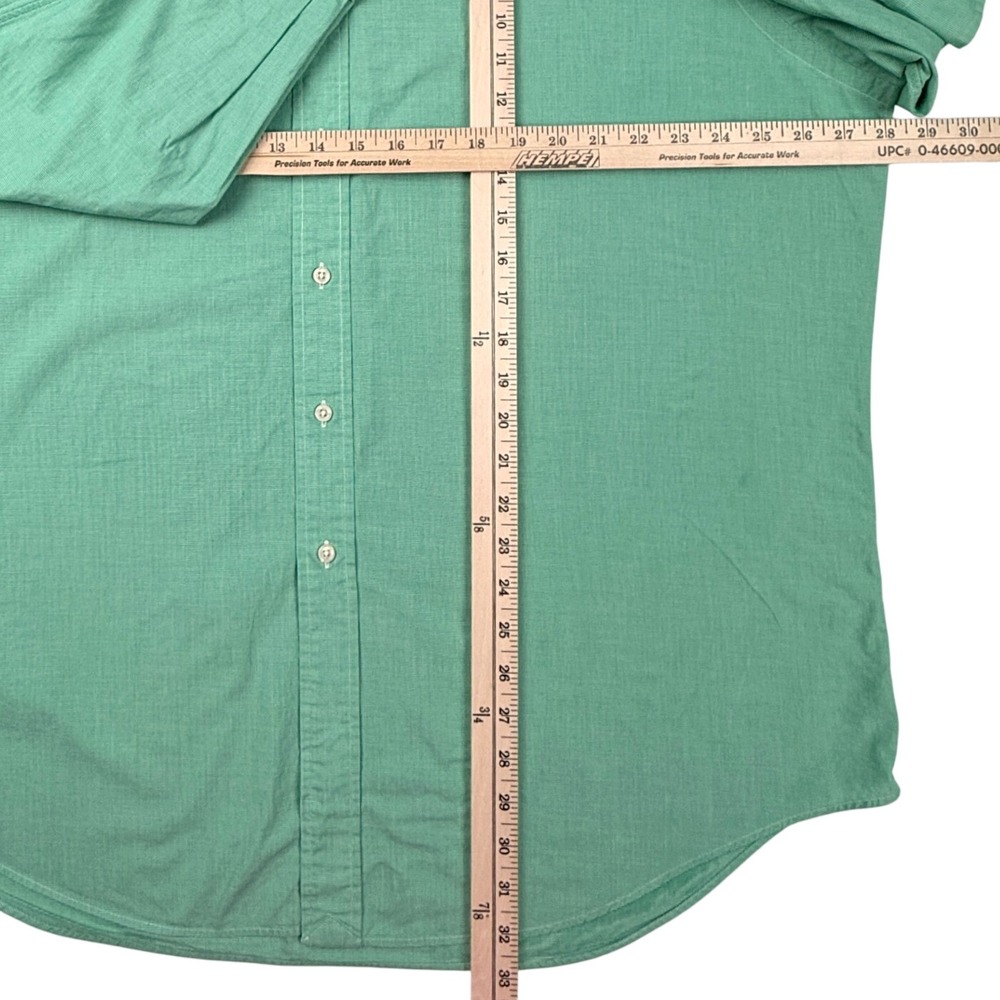 Polo Ralph Lauren Blake Shirt Green Micro Check Cotton Button Down Mens XL - Picture 6 of 6